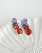 Aros azules y rojo con racimo - Miniatura 2