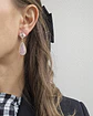 Aros circonita vintage y cristal rosa - Miniatura 3