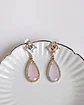 Aros circonita vintage y cristal rosa - Miniatura 2