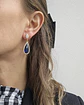 Aros circonita y cristal azul - Miniatura 4