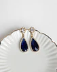 Aros circonita y cristal azul - Miniatura 3