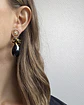 Aros mándala con circonita cristal negro y racimo - Miniatura 3