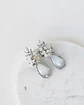 Aros cristal blanco con circonitas y racimo - Miniatura 3