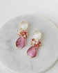 Aros blancos y rosado con racimo - Miniatura 3