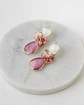 Aros blancos y rosado con racimo - Miniatura 1