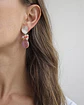 Aros blancos y rosado con racimo - Miniatura 4