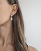 Aros circonita y perla chica oro - Miniatura 3