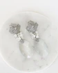 Aros vintage cristal blanco y racimo - Miniatura 1