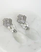 Aros vintage cristal blanco y racimo - Miniatura 2