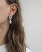 Aros de flor micro circonitas con perla y racimo - Miniatura 3