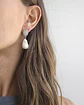 Aros vintage circón y perla barroca - Miniatura 4