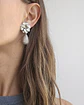 Aros de flor colgante de micro circonitas - Miniatura 3