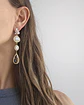 Aros largos cristal blanco y transparente con circonitas - Miniatura 3
