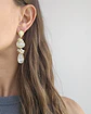 Aros doble cristal blanco con racimo - Miniatura 3