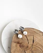 Aros vintage perla natural plata - Miniatura 1