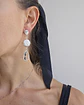 Aros circonita perla y cristal transparente - Miniatura 3