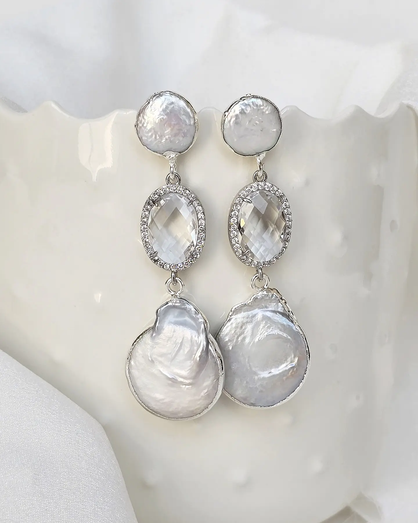 Aros perla cristal y perla 1