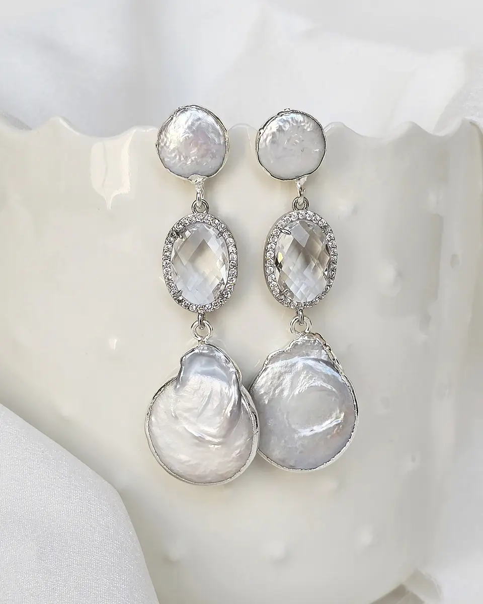 Aros perla cristal y perla 1