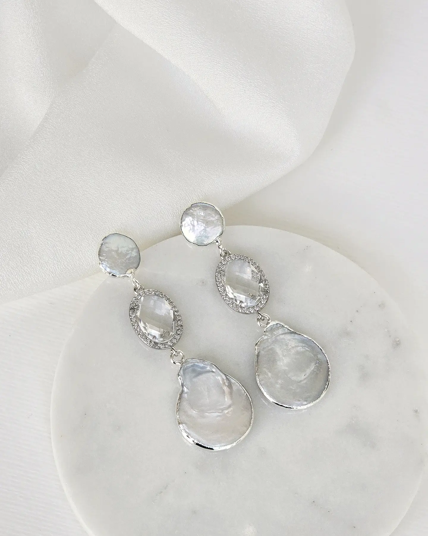 Aros perla cristal y perla 2