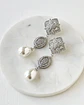 Aros con circones y perla - Miniatura 1