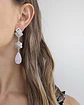 Aros rosados circonita largos - Miniatura 3