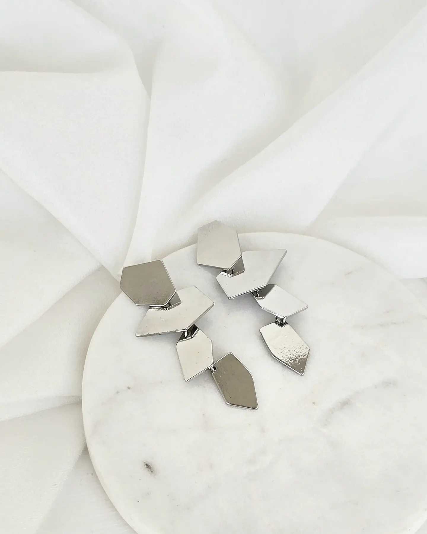 Aros geométricos silver 2