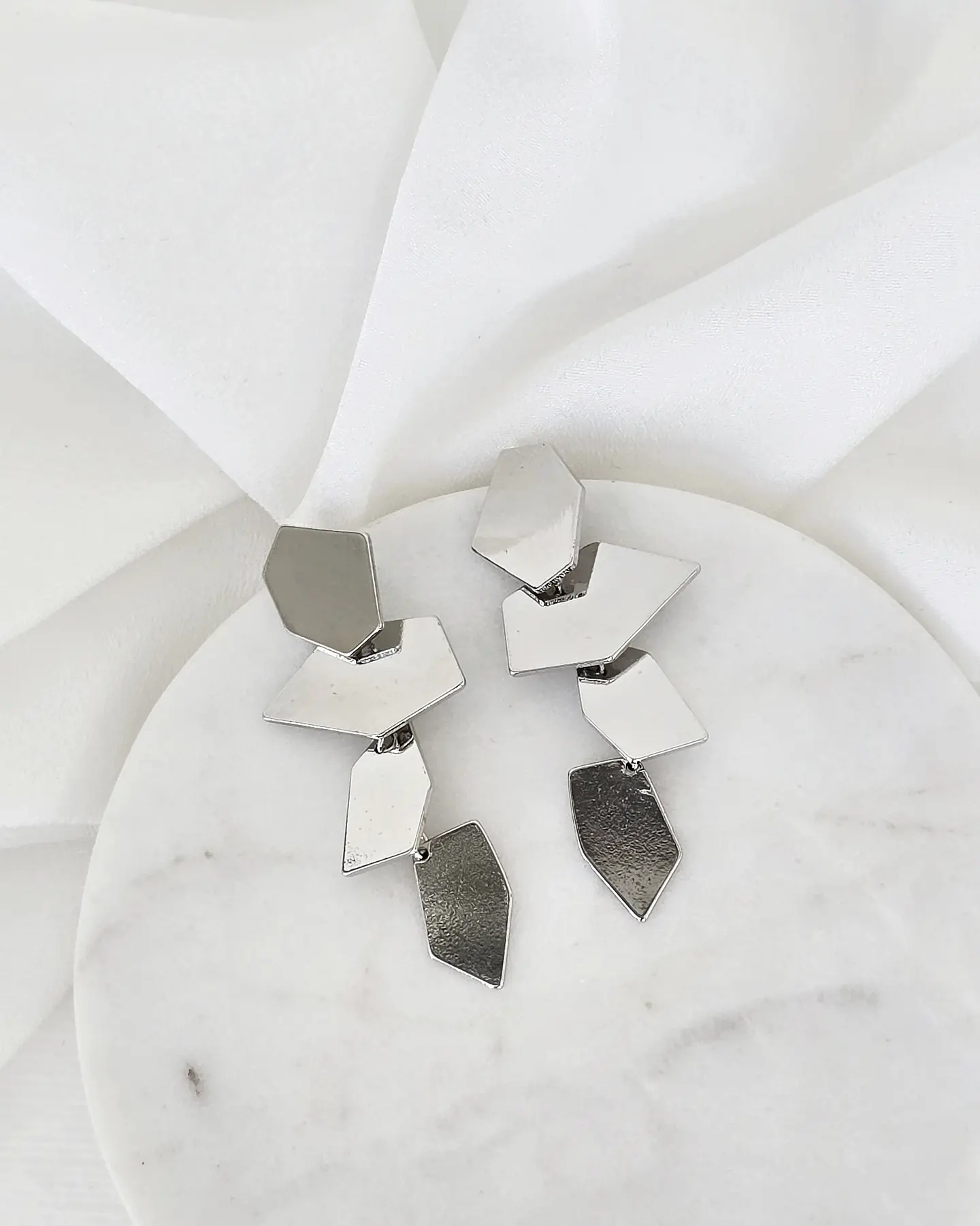 Aros geométricos silver 1