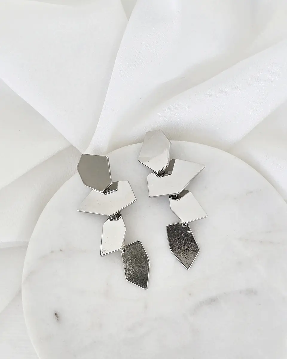 Aros geométricos silver 1