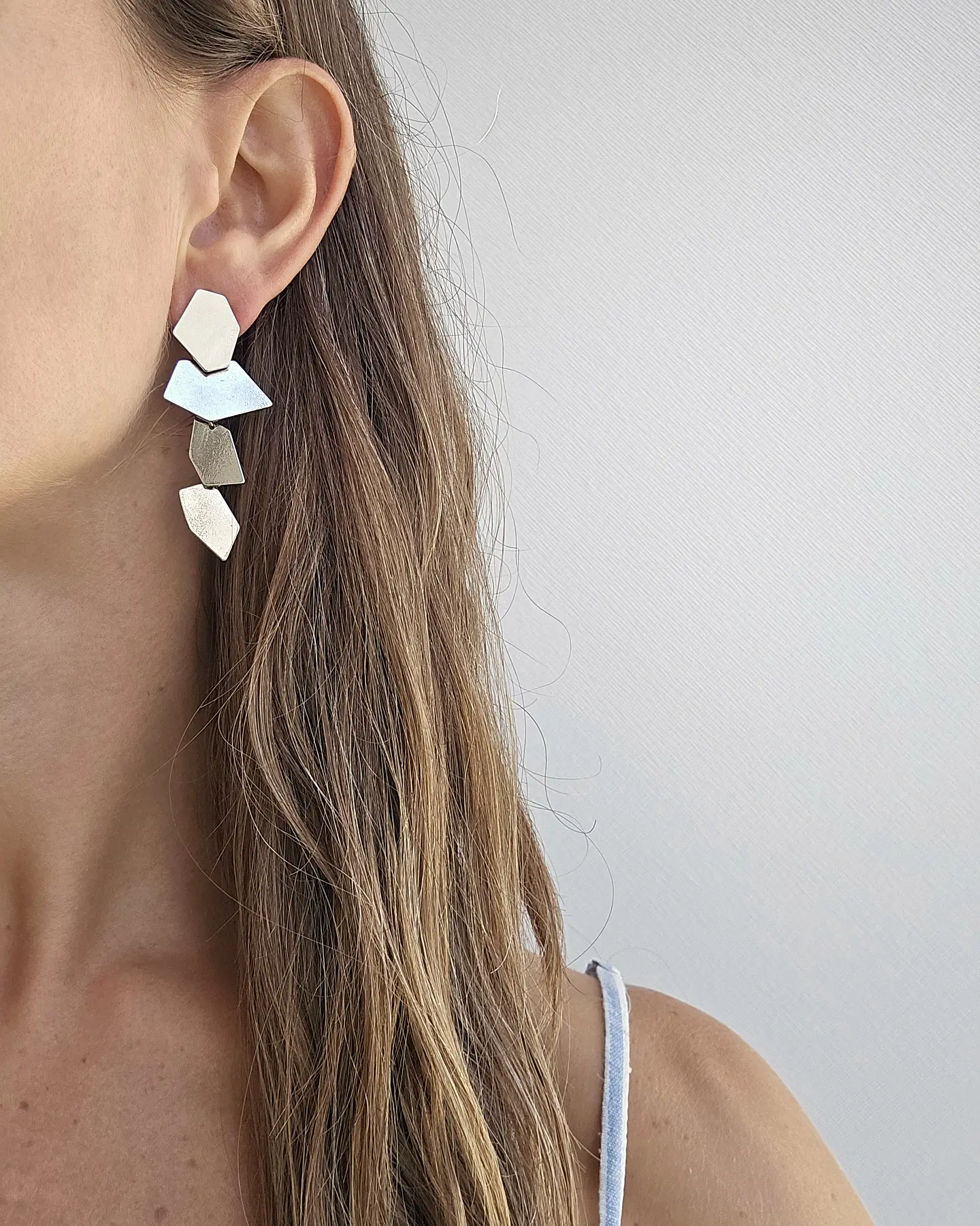 Aros geométricos silver 3