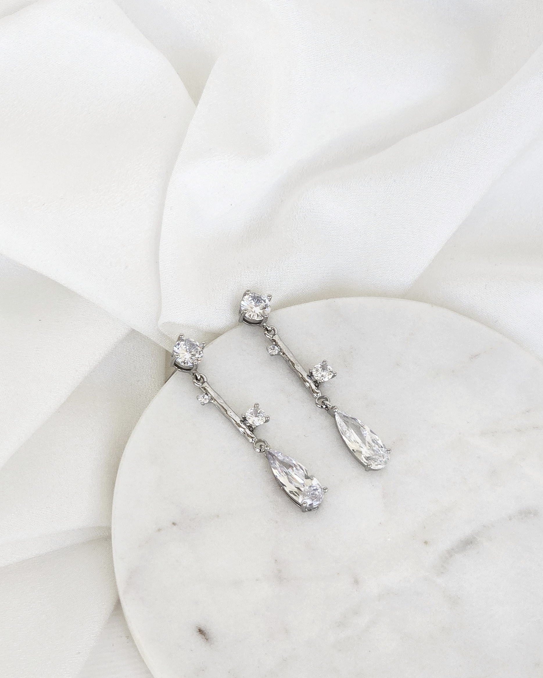 Aros circonita elegance silver