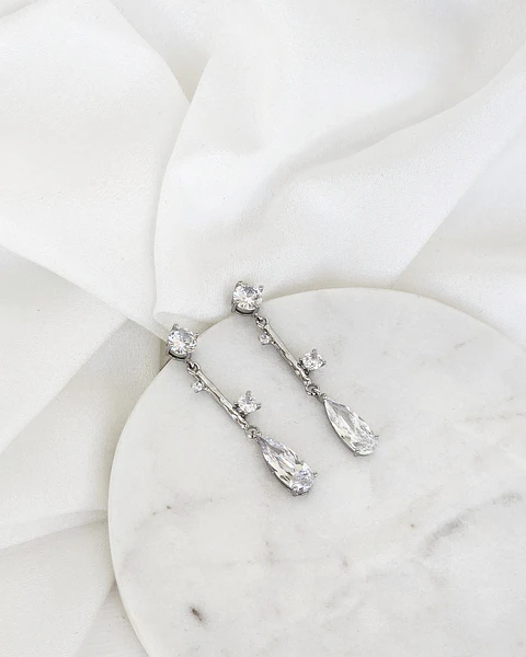 Aros circonita elegance silver