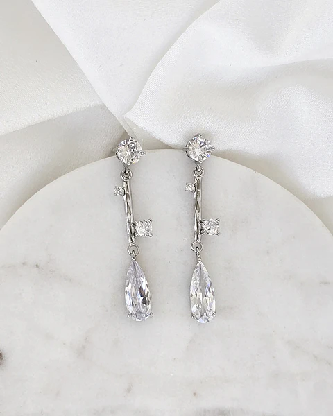 Aros circonita elegance silver