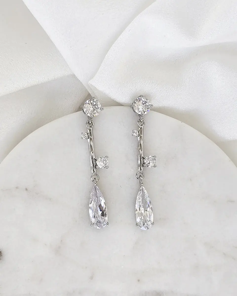 Aros circonita elegance silver 2