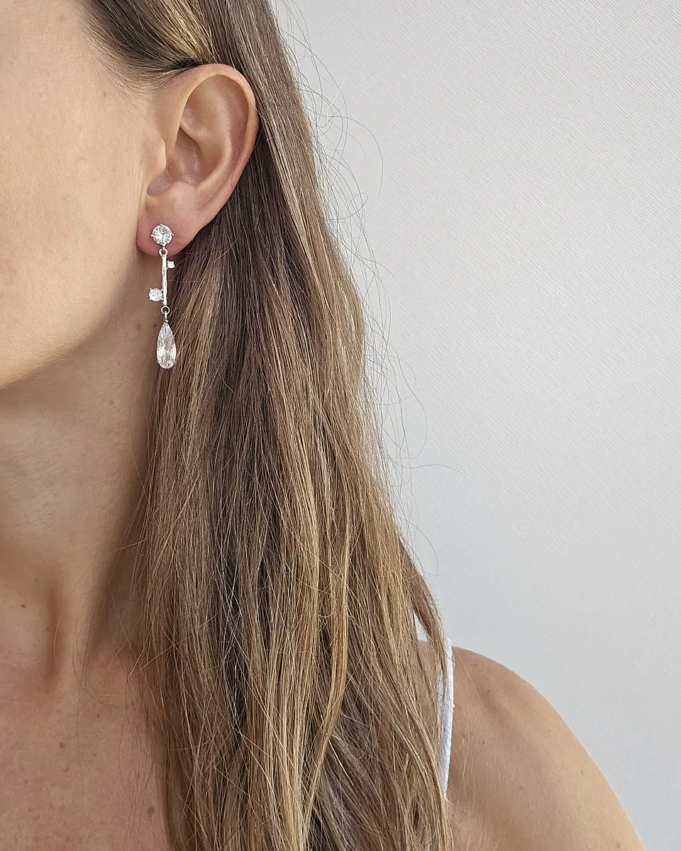 Aros circonita elegance silver 3