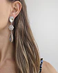 Aros largos retro cristal transparente - Miniatura 3