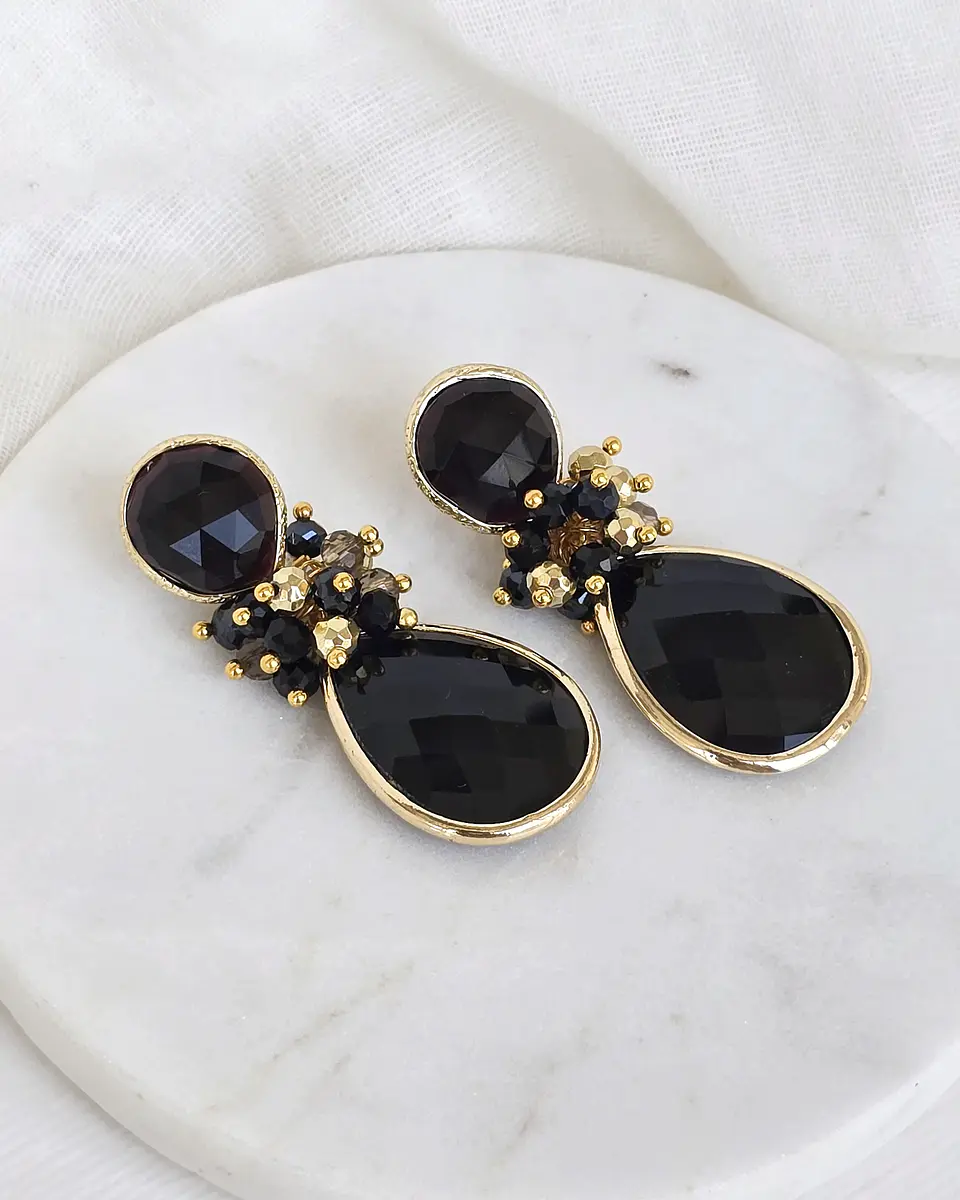 Aros negros con racimo 1