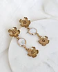 Aros flor perla flor envejecido - Miniatura 2