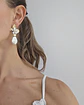 Aros flor bordados con perla barroca - Miniatura 7