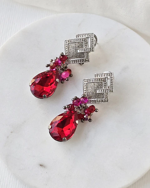 Aros rojos mini racimo