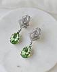 Aros vintage con cristal verde claro - Miniatura 1