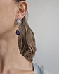 Aros vintage con cristal morado - Miniatura 2