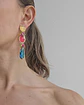 Aros amarillo, fucsia y calipso con racimo - Miniatura 2