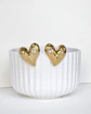 Aros corazón circonita gold - Miniatura 2