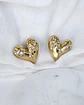 Aros corazón circonita gold - Miniatura 1