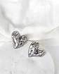 Aros corazón circonita silver - Miniatura 1