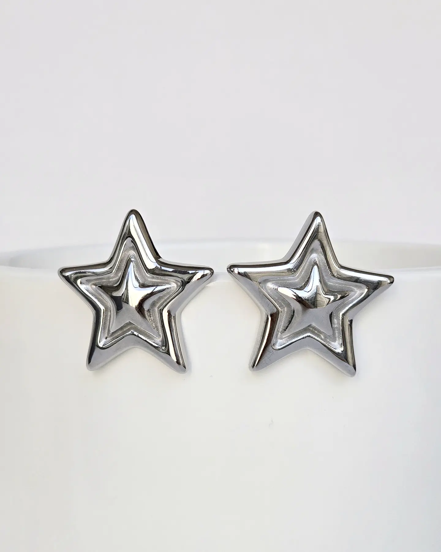 Aros estrella grande silver 1