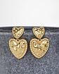 Aros doble corazón gold - Miniatura 1