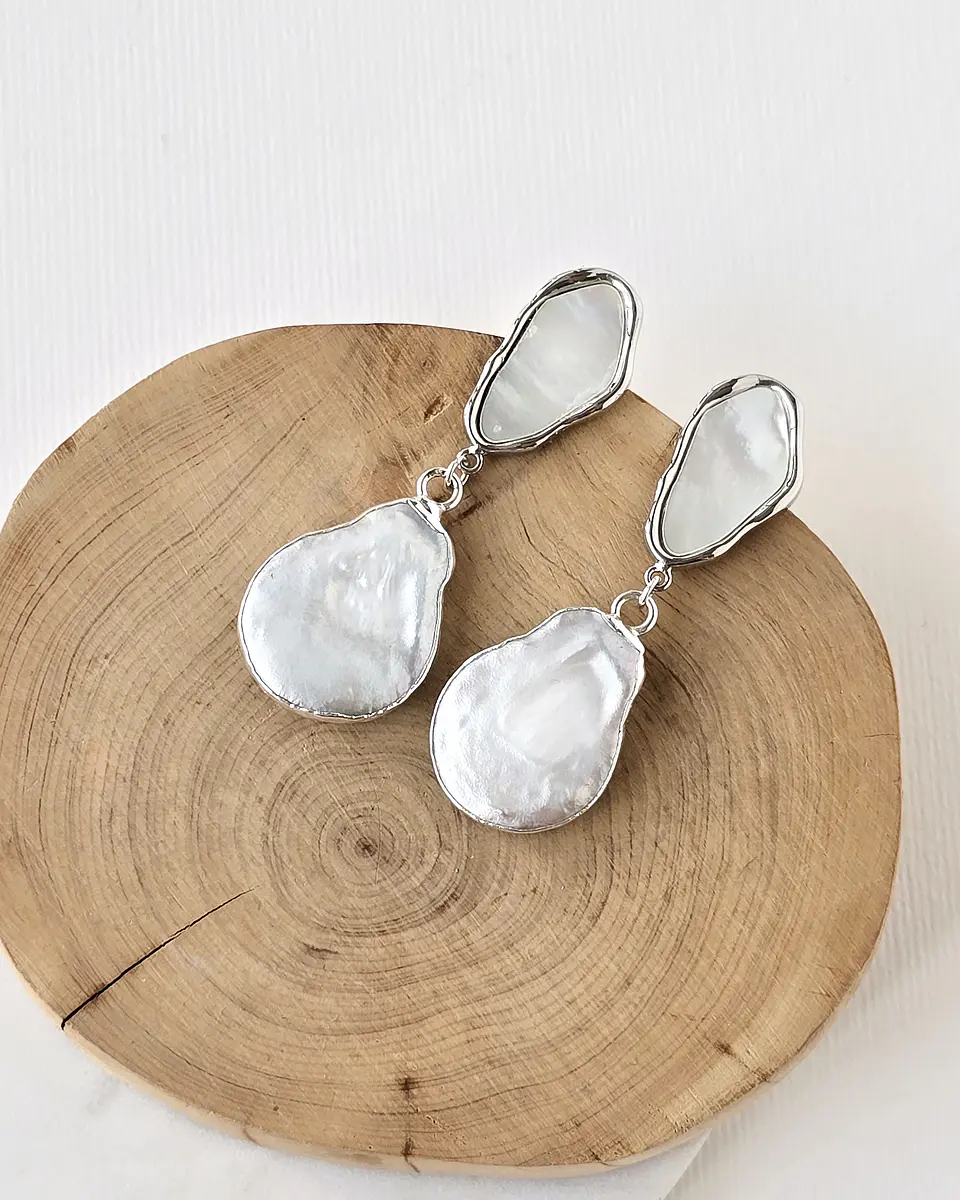 Aros nácar y perla barroca 1