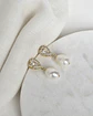 Aros clásicos perla natural oro - Miniatura 1