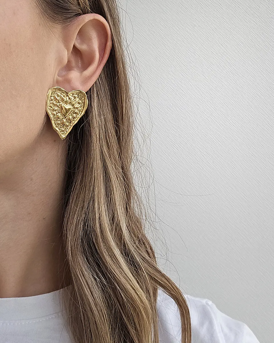 Aros corazón grande 3